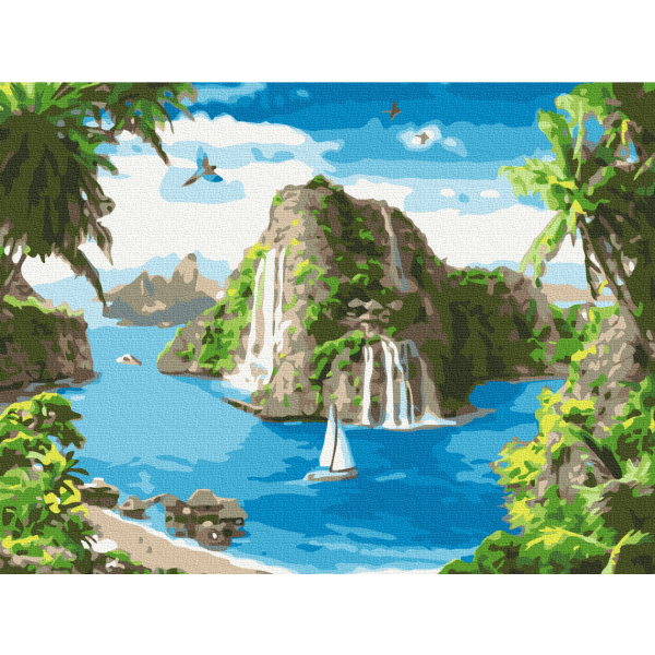Картина по номерам Природа - Тропическая гавань