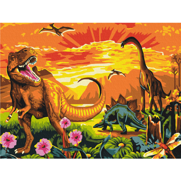 Картина по номерам Тварини, птахи та риби - Світ минулого