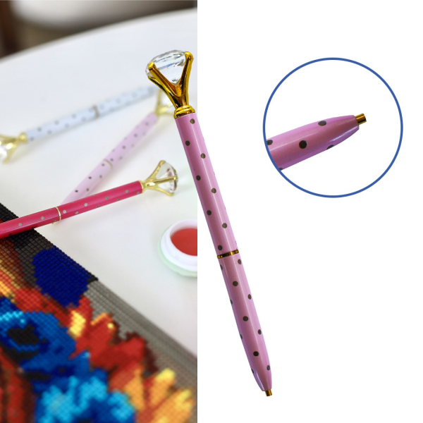 Аксесуари для алмазної мозаїки (281) - Розовый стилус для алмазной мозаики 