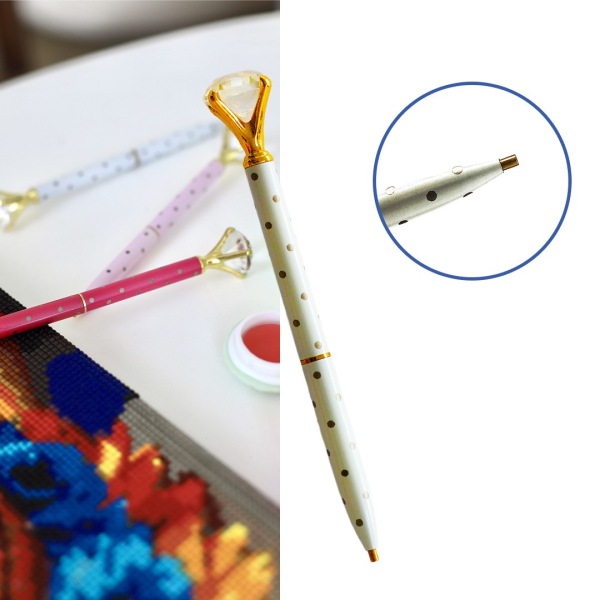 Аксесуари для алмазної мозаїки (281) - Белый стилус для алмазной мозаики 