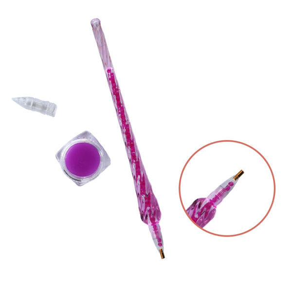 Аксесуари для алмазної мозаїки (281) - Stylus for diamond mosaic with gel glue. Violet