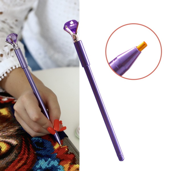 Аксесуари для алмазної мозаїки (281) - Стилус для алмазной мозаики с фиолетовым бриллиантом