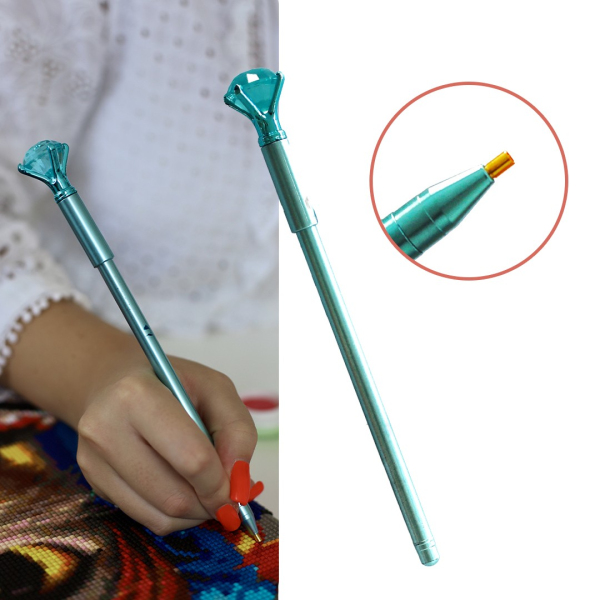 Аксесуари для алмазної мозаїки (281) - Стилус для алмазної мозаїки з бірюзовим діамантом