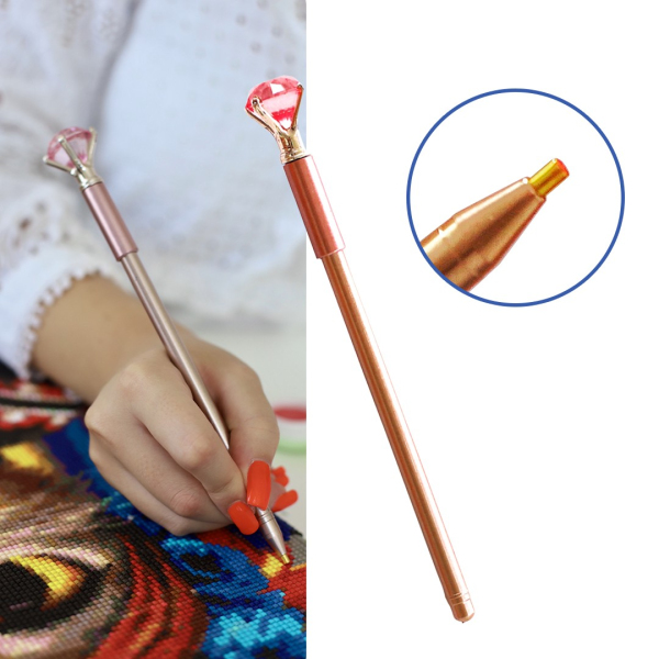 Аксесуари для алмазної мозаїки (281) - Стилус для алмазної мозаїки з золотим діамантом
