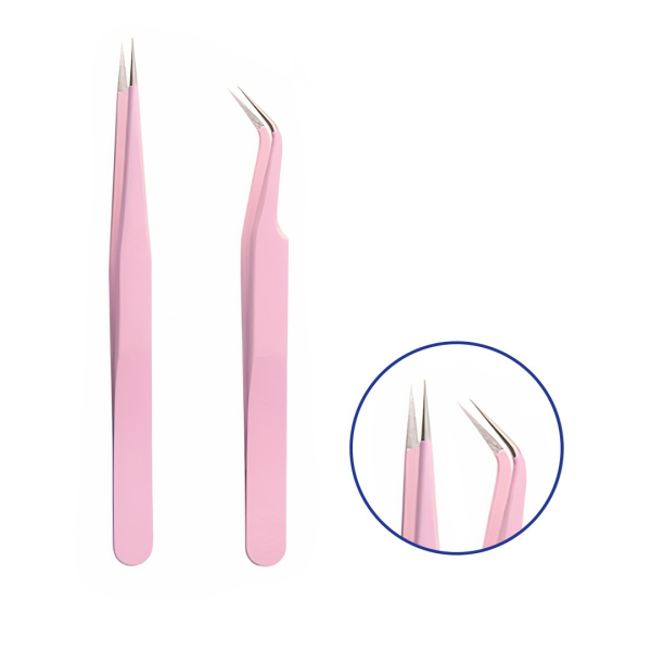 Аксесуари для алмазної мозаїки (281) - Набір пінцетів для алмазної мозаїки. Рожевий