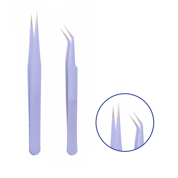 Аксесуари для алмазної мозаїки (281) - Набір пінцетів для алмазної мозаїки. Фіолетовий