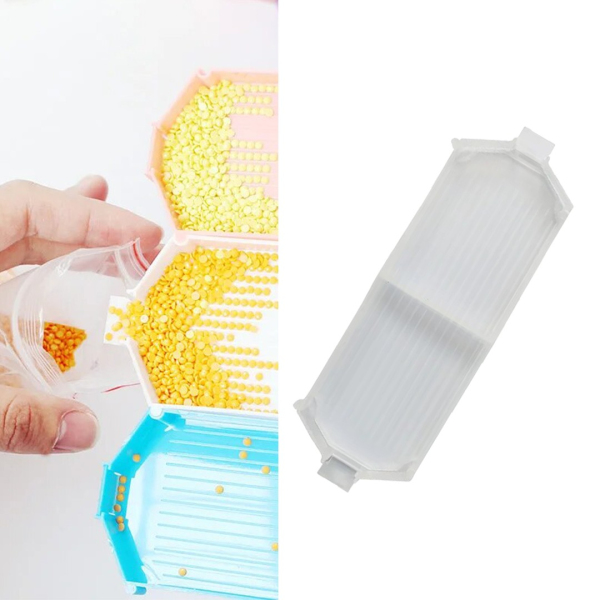 Аксесуари для алмазної мозаїки (281) - Лоток для алмазної мозаїки подвійний. Прозорий