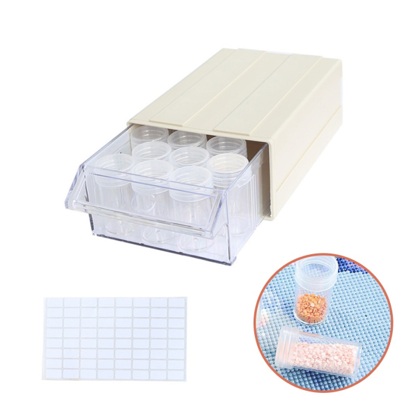 Аксесуари для алмазної мозаїки (281) - Квадратный контейнер для стразов: совершенная организация вашего творческого процесса