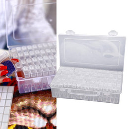 Контейнер для стразов на 64 отделения со стикерами