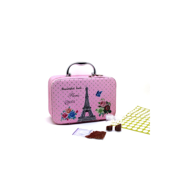 Аксесуари для алмазної мозаїки (281) - Кейс для хранения алмазных стразов (56 ячеек) Светло-розовый