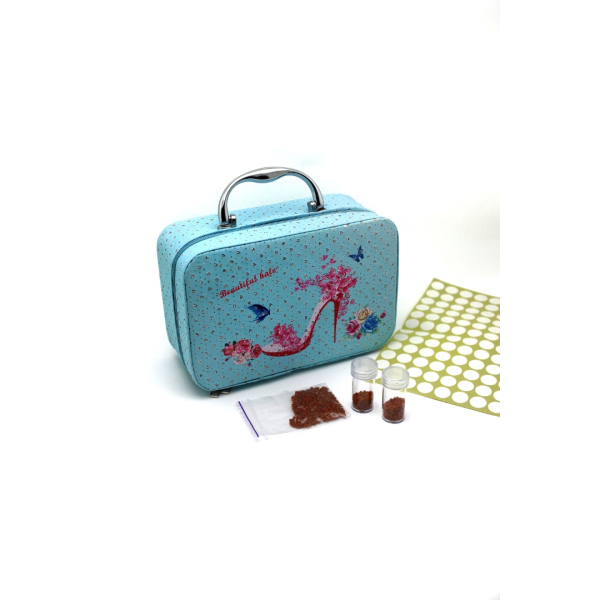 Аксесуари для алмазної мозаїки (281) - Кейс для хранения алмазных стразов (56 ячеек) Синий