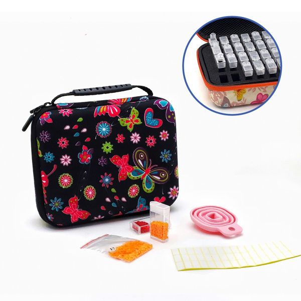 Аксесуари для алмазної мозаїки (281) - Кейс для зберігання камінців (40 комірок) Чорний