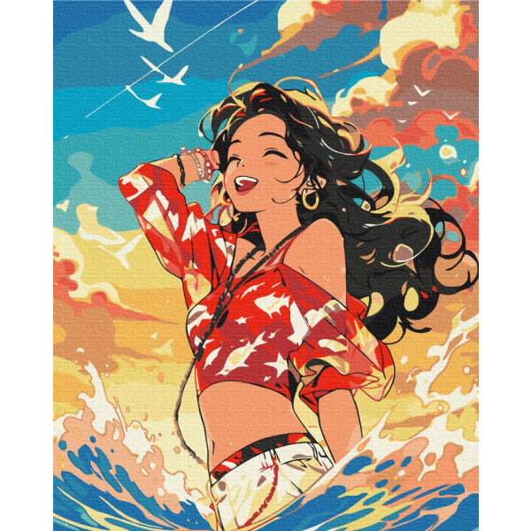 Картина по номерам Люди на картинах - В ритмі хвиль