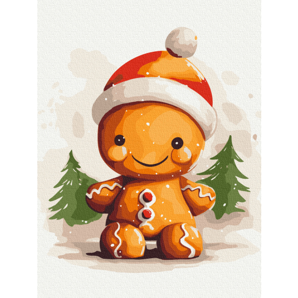 Картина по номерам Затишок, зима, Новий рік, Різдво - Пряник