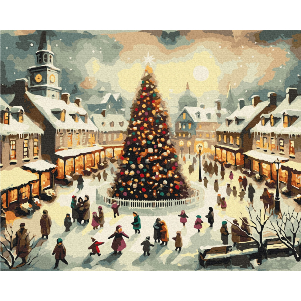 Картина по номерам Преміум картини - Біля головної ялинки