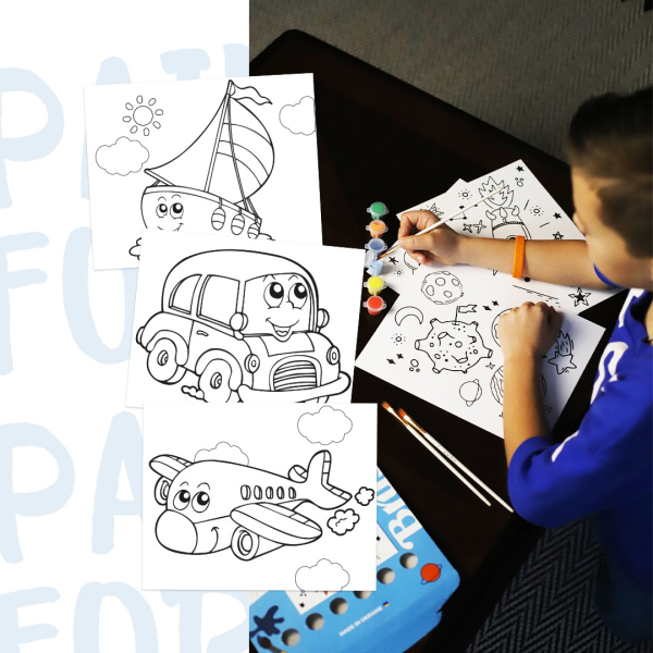 Розмальовки на картоні з фарбами - Вместе в путешествие