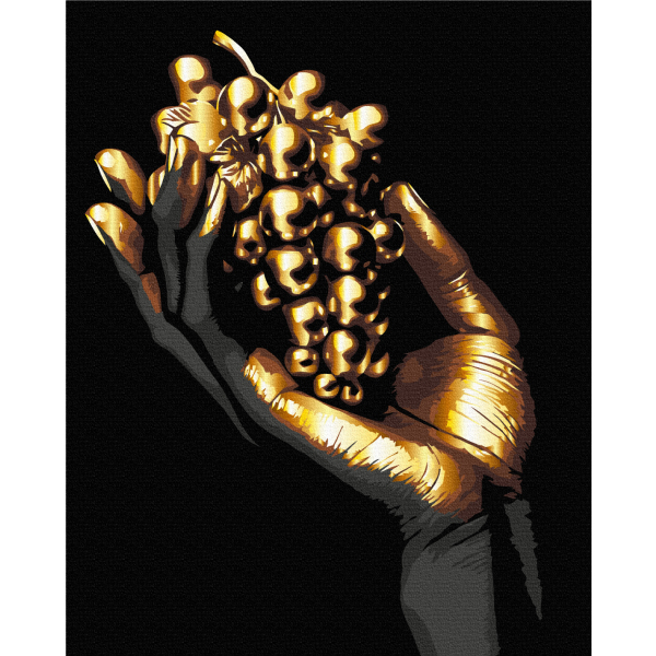 Картина по номерам На чорному полотні - Золотая кисть