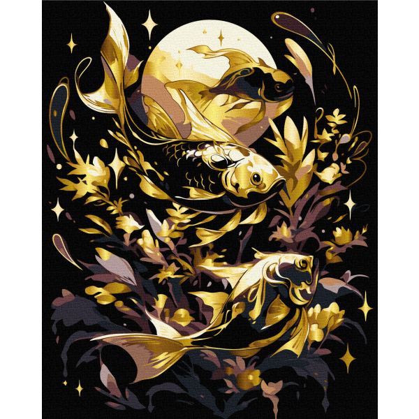 Картина по номерам На чорному полотні - Таємниці глибин