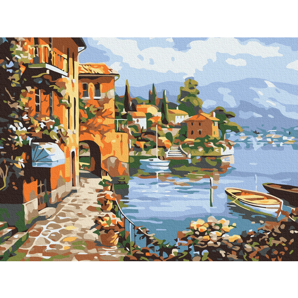 Картина по номерам Преміум картини - Затишне приморська містечко