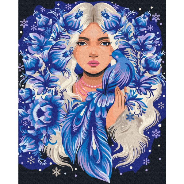 Картина по номерам Авторські колекції - Она - Зима © Полина Скурихина