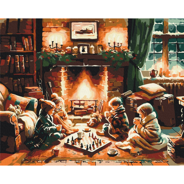 Картина по номерам Преміум картини - Коли за вікном завірюха