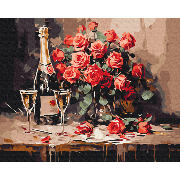 Картина по номерам Романтика - Шампанське на двох