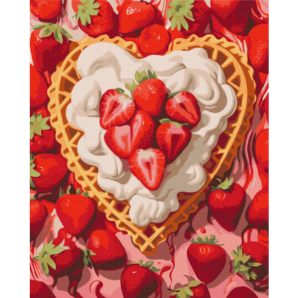 Картина по номерам Романтика - Strawberries & Cream