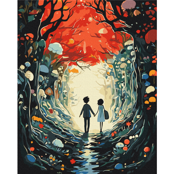 Картина по номерам Люди на картинах - Казка для двох