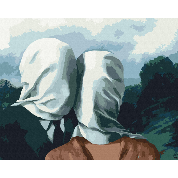 Картина по номерам Преміум картини - Рене Магрітт «Закохані»