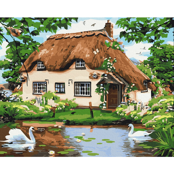 Картина по номерам Преміум картини - Сільський будиночок