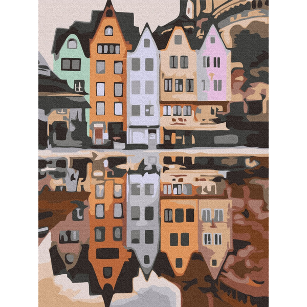 Картина по номерам Преміум картини - Відображення Стокгольма