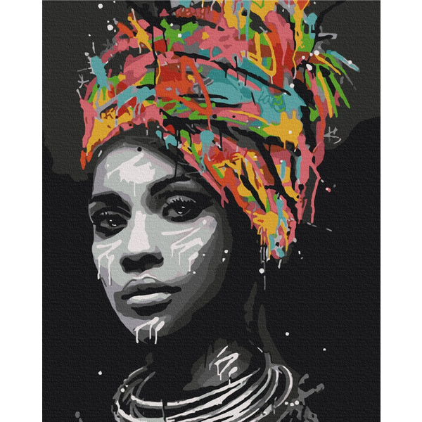 Картина по номерам Преміум картини - Африканський контраст