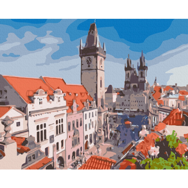 Картина по номерам Преміум картини - Вид на чарівну Прагу