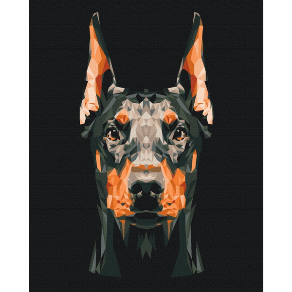 Картина по номерам Преміум картини - Доберман