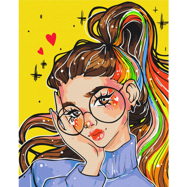 Картина по номерам Преміум картини - Яскравий образ @nila_art_art