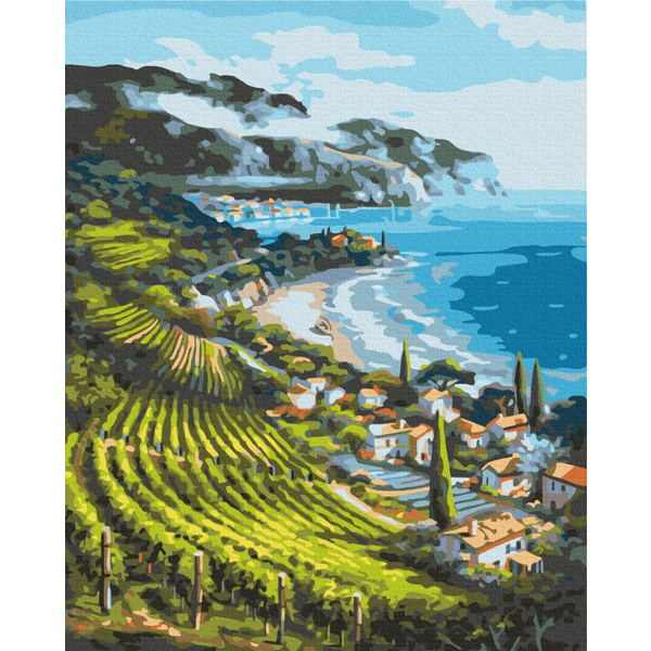 Картина по номерам Преміум картини - Приморське поселення