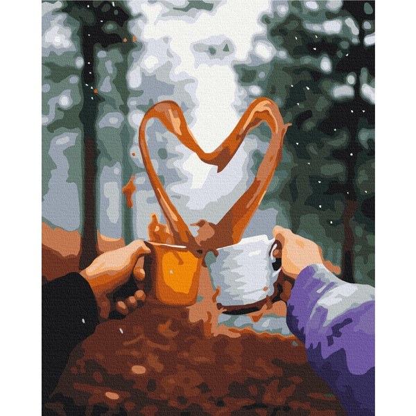 Картина по номерам Преміум картини - Романтичний ранок в лісі