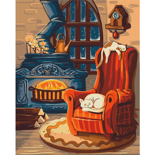 Картина по номерам Преміум картини - Затишна зима © Olena Lazarenko