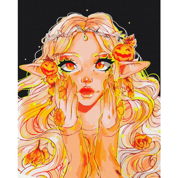Картина по номерам Люди на картинах - Осенняя ельфийка @ Nila_art_art