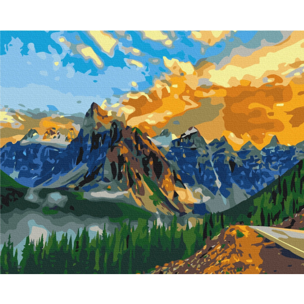 Картина по номерам Преміум картини - Гірський пейзаж