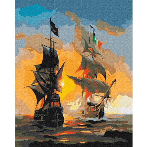 Картина по номерам Преміум картини - Морські ін та янь