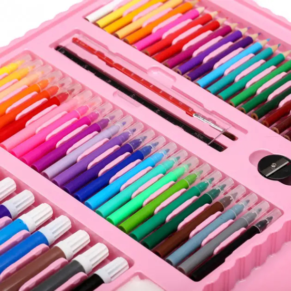 Канцелярія (281) - Рожевий набір для малювання з мольбертом 