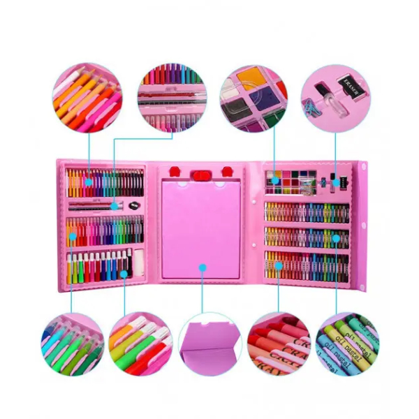 Канцелярія (281) - Рожевий набір для малювання з мольбертом 
