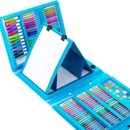 Блакитний набір для малювання з мольбертом 