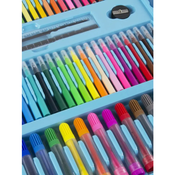 Канцелярія (281) - Блакитний набір для малювання з мольбертом 