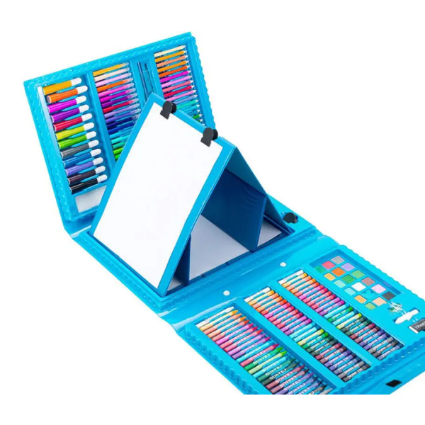 Канцелярія (281) - Блакитний набір для малювання з мольбертом 