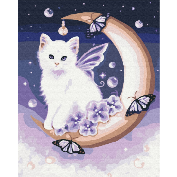 Картина по номерам Тварини, птахи та риби - Лунный котик