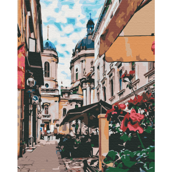 Картина по номерам Українські міста та ландшафти - Львівська вуличка