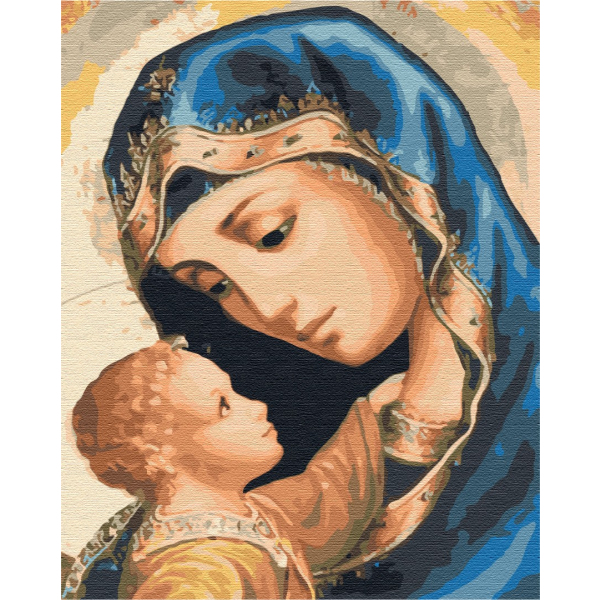 Картина по номерам Діти та ангели - Матір Божа