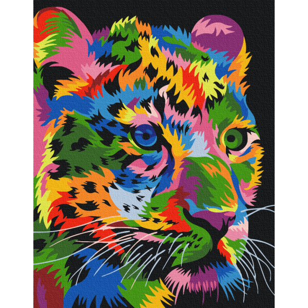 Картина по номерам Поп Арт - Пятнистый леопард